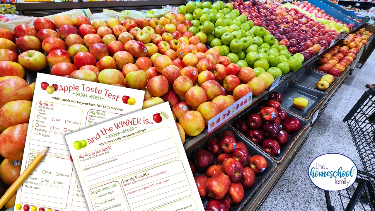 Apple Taste Test for Kids + Free Printable from That Homeschool Family
